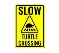 Geroclonup Cartello con tartaruga lenta, 20 x 30 cm, impermeabile e antiruggine, in alluminio, per casa, fattoria, cortile