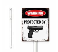 Geroclonup Cartello da Giardino 20x30 cm in Stagno e Alluminio, Montaggio su Palo, Decorativo Umoristico