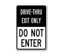 Geroclonup Cartello "Drive Thru Exit Only Do Not Enter", 20 x 30 cm, impermeabile e antiruggine, in alluminio, per casa, fattoria, cortile