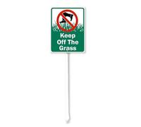 Geroclonup Cartello "Please Keep off Grass Do Not Walk on Grass Sign Lawn with Stake Outdoor Aluminium Yard Sign Rustproof Aluminum Metal Sign Resistente allo sbiadimento Decorazione per prato per