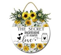 Geroclonup Decorazione da parete per cucina, con scritta in inglese "The Secret Ingredient is Love" (lingua italiana non garantita), cartello con scritta "Secret Ingredient is Love and Butter",