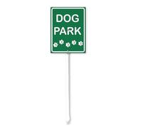 Geroclonup Dog Park Yard Sign with Stake Dog Lawn Sign - 11,5 x 15 cm robusto cartello in alluminio per cortile, giardino, prato all'aperto