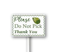 Geroclonup Si prega di non scegliere Avocado Yard Sign con paletto Garden Signs Fruit Metal Decor 30,5 x 20,3 cm Cartello in alluminio antiruggine per cortile, giardino, prato, strada all'aperto