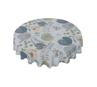 Geroclonup Tovaglia rotonda da 152 cm, con foglie colorate e rustiche, tovaglia per la decorazione della casa, per feste, cucina, sala da pranzo, picnic, primavera, estate, autunno, festa della mamma,