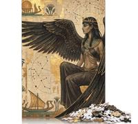 Geroglifici della dea alata egiziana Puzzle in Legno 300 Pezzi