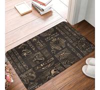 Geroglifici Dell'Antico Egitto, L'Occhio Di E L'Ankh Zerbino Di Benvenuto Divertenti Tappetini Porta Dingresso Antiscivolo Tappetino Da Bagno Per Soggiorno Interno Camera Letto 40X60 Cm