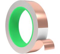 Geroony Nastro di rame contro lumache, 20 m x 30 mm, nastro in rame EMI conduttivo su entrambi i lati, protezione lumache, nastro in rame per aiuole rialzate, autoadesivo, anti-lumache, nastro in rame