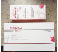 Gerovital derma + anti-perdita di capelli 12 fiale + shampoo stimola la cresc...