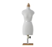 Gerrit Abito a Mezza Scala (Non a grandezza Naturale per Adulti) Manichino da Cucito Micro Cucito a Mezza Misura Torso Femminile Manichino da Cucito Beige 1/2A White