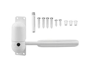 GERRIT Chiudiporta Hardware for Porte chiudiporta Automatico a Molla Regolabile da 10-60 kg in Lega di Zinco Bianco Chiudi Porta