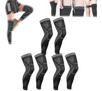 Gerrit Compressione Gamba Intera Flytex, Maniche a Compressione Ginocchio Flytex, Maniche a Compressione Flytex V2 per Ginocchia e Gambe (3pairs,Medium)