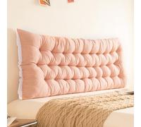 GeRRiT Grande cuscino per testiera del letto, cuscino di supporto lungo per lettura, per letto matrimoniale, king size, cuscino lombare a cuneo seduto nel letto (rosa, 150 cm)