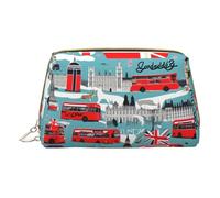 GeRRiT I Like London - Organizer per cosmetici da viaggio in pelle con stampa, con cerniera, multifunzione, con scritta "I Like London", taglia unica, Mi piace Londra, Taglia unica