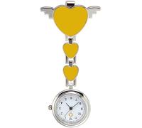 GeRRiT Orologio da tasca, orologi da tasca per infermiere, quadrante rotondo, spilla a fascia con angelo, orologi da appendere