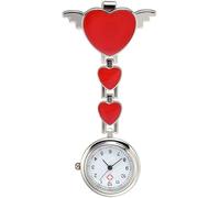 GeRRiT Orologio da tasca, orologi da tasca per infermiere, quadrante rotondo, spilla a fascia con angelo, orologi da appendere