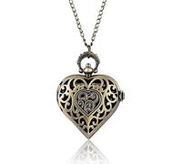 GeRRiT Orologio da tasca, orologio da tasca Bellissimo ciondolo a forma di cuore per donna, signora, ragazza, fidanzata, moglie, collana, orologio da tasca, orologi da infermiera