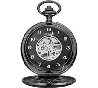 GeRRiT Orologio da tasca Orologio da tasca meccanico con copertura inferiore in prospettiva a carica manuale retrò come regalo da tasca e orologi