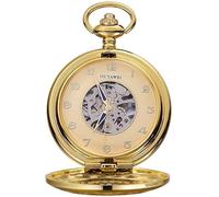 GeRRiT Orologio da tasca Orologio da tasca meccanico con copertura inferiore in prospettiva a carica manuale retrò come regalo da tasca e orologi