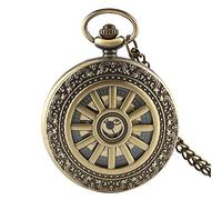 GeRRiT Orologio da tasca retrò modello orologio da tasca vuoto con collana a catena regalo da donna