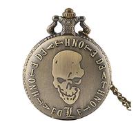 GeRRiT Orologio da taschino da uomo, pendente a tema Death Note in bronzoOrologio da taschino, regali per uomo, orologio da taschino orologio da parete argento