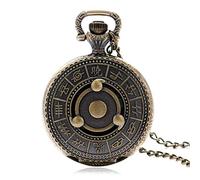 GeRRiT Orologio da taschino da uomo per uomo, in bronzo antico, da donna, con collana a catena, orologio da taschino per ragazzi, regalo per uomo