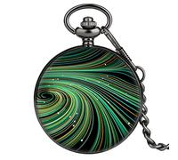 GeRRiT Orologio da taschino dal design cielo stellato Orologio da parete con catena al quarzo Orologio da taschino retrò Orologi da taschino da uomo e da donna