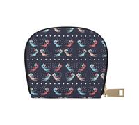 GERRIT Porta carte di credito RFID Pop Art Dachsund piccolo portafoglio in pelle con cerniera per donne uomini, Motivo Pixie Stars, Taglia unica