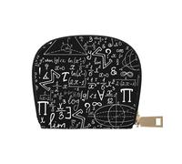 GERRIT Porta carte di credito RFID teschio messicano piccolo portafoglio in pelle con cerniera per donne uomini, Scienze Matematiche Mondo Matematico, Taglia unica
