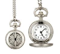 GeRRiT Regalo per papà Moda Uomo Donna Orologio da tasca al quarzo vintage Lega Scava fuori Fiocco di neve Collana Ciondolo Maglione Catena Orologio Regali