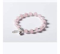 GeRRiT S925 Braccialetto D'Argento Delle Donne Braccialetto Di Cristallo Stile Dolce Piuma Gioielli Mano Quarzo Gioielli S925 Braccialetto D'Argento