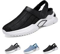 GeRRiT Sandali ortopedici da uomo con supporto per l'arco plantare, sandali traspiranti estivi in rete scavata, pantofole ortopediche leggere antiscivolo