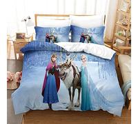 Gerrit Set Di Biancheria Da Letto 3 Pezzi Frozen Modello Set Copripiumino In Super Morbido E Traspirante Lpoallergenico Microfibra Per Bambino E Adulti Con Lampo E Federa Singolo 135x200