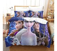Gerrit Set Di Biancheria Da Letto Con Frozen Modello Copripiumino Matrimoniale 200x200 Con Lampo E Federa Da Morbido E Traspirante Microfibra Per Adulti E Bambino Ipoallergenico Set Copripiumino