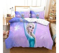 Gerrit Set Di Biancheria Da Letto Frozen Stampa Super Morbido E Traspirante Microfibra Per Bambini E Adulti Copripiumino Set Con Chiusura Lampo E Federa Matrimoniale 200x200 cm