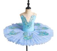GeRRiT tutù Danza Classica Professionale Blu Tutus Adulto Donne Bambini Bambini Balletto Tutu per Ragazza Pancake Tutu Ballerina Party Ballet Costume,Blu,150