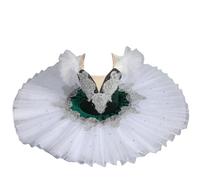GeRRiT Vestito da Balletto del Lago dei cigni, Bianco Professionale Balletto Tutu Ballerina Partito Costumi di Danza per Donne Adulte Bambini e Ragazze,Verde,170