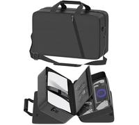 Gersker Borsa da Viaggio per PS5 con PS5/Slim/Pro Digitale e Disco, 10 Scomparti Custodia per PS5 può Contenere PS Portal, 4 Schede di Gioco, 2 Controller, Grande capacità Zaino per PS5 (Nero)
