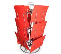 Gerso - Porta Cartoline Rotante da Banco, 12 Scomparti 130x180mm Orizzontale e Verticale