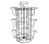 Gerso - Porta cartoline ruotabile da banco con 12 scomparti 105x150mm orizzontale, Espositore per biglietti di auguri, supporto cartoline, adesivi, vendita al dettaglio, metallo argento