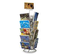 Gerso - Porta cartoline ruotabile da banco con 18 scomparti 105x150mm + 130x180mm orizzontale e verticale