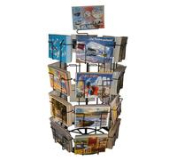 Gerso - Porta cartoline ruotabile da banco con 24 scomparti 105x150mm orizzontale