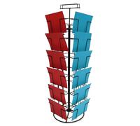 Gerso - Porta cartoline ruotabile da banco con 24 scomparti 130x180mm verticale