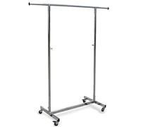 Gerso - Stender da viaggio regolabile in altezza 100-180 cm Asta appendiabiti estendibile 98-135 cm appendiabiti su ruote con estraibili