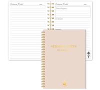 Gersoniel Quaderno per note sermonali e note sermonali, quaderno cristiano guidato, diario di preghiera per punti chiave, riflessione verso scrittura, regalo spirituale per uomini e donne, forniture