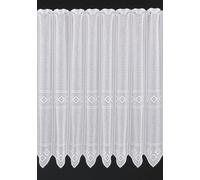 Gerster Tenda della finestra grafico altezza 90 cm | Può scegliere la larghezza in segmenti da 30 cm, come vuole | Colore: Bianco | Tendine cucina