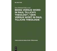 Gert Hummel Being Versus Word in Paul Tillich's Theology / Se (Copertina rigida)