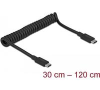 GertetypLinkkabel DeLOCK USB 3.1 Gen 2 Coiled Cable Type-C male to Type-C male PD 3 A E-Marker DeLOCK 85350. Kabellnge 12 m A NEW