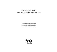 Gertrude Stein The Making of Americans (Copertina rigida)