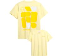 Gertrude - T-shirt in cotone - Leolina Geometry Poussin per Donne in Cotone - Taglia S - Giallo