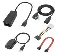 GERUI 1 set di cavi adattatore SATA PATA IDE a USB 2.0 | Per hard disk SSD/CD-ROM/CD-RW/DVD-ROM da 2,5 a 3,5 pollici con cavo di alimentazione per PC desktop laptop